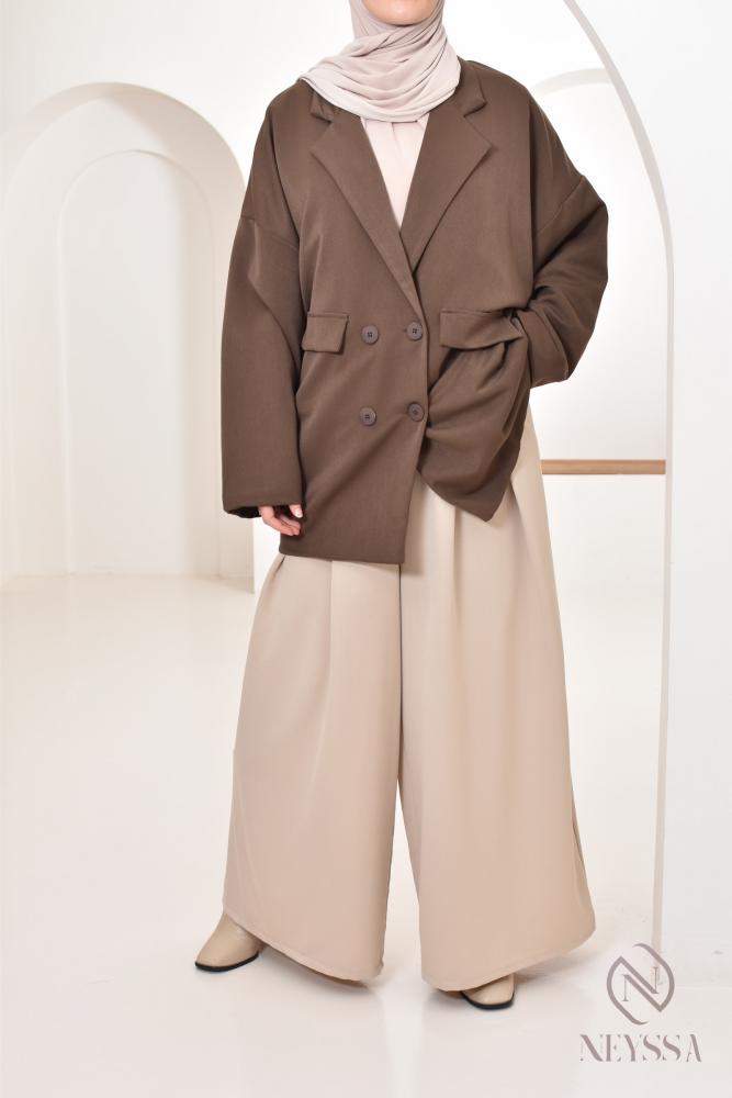 Veste tailleur oversize Paris Marron