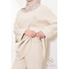 Set für Frauen aus Strick Comfy Beige