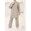 Damen-Set aus Strick Comfy Taupe