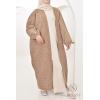 Set für Frauen aus Strick Comfy Beige