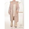 Parka réversible fourrure Beige FEMME