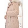 Parka réversible fourrure Beige FEMME