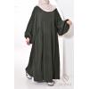 Umm Khadijâa Flared abaya with puffed sleeves