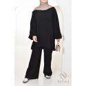 Neyssa Velvet Dream Ribbed Pants Black