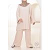 Set gerippte Hose Beige