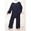 Neyssa Velvet Dream navy blue ribbed pant set