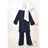 Neyssa Velvet Dream navy blue ribbed pant set