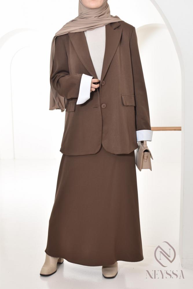 Ensemble tailleur Jupe MONACO marron