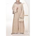 Ensemble kimono en velours Modesty Beige