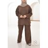 Iconic woven knit set for women Chocolat