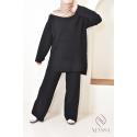 Iconic woven knit set for women Black