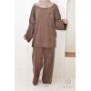 Women's Mood Chocolat woven knit set