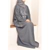 Midnight blue butterfly abaya Dubaï