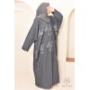 Abaya Dubaï papillon bleu nuit