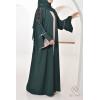 Abaya Dubaï JAWAARA Vert bouteille