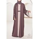 Abaya Dubaï JAWAARA Marron glacé