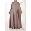 Abaya Dubai rhinestone Dark Nude Djita