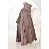 Abaya Dubaï strass Dark Nude Djita