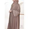 Abaya Dubaï strass Dark Nude Djita