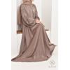 Abaya Dubaï strass Dark Nude Djita