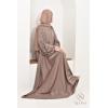 Abaya Dubaï strass Dark Nude Djita