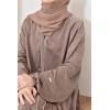 Abaya Dubai Strass Dark Nude Djita