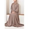 Abaya Dubai rhinestone Dark Nude Djita