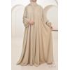 Abaya Dubai rhinestone Dark Nude Djita