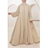 Abaya Dubaï strass Djita Beige