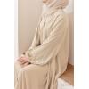 Abaya Dubai rhinestone Dark Nude Djita