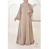 Abaya Dubai rhinestone Djita Nude