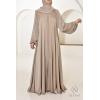 Abaya Dubai rhinestone Djita Nude