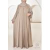 Abaya Dubai rhinestone Djita Nude