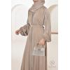 Abaya Dubai rhinestone Djita Nude