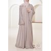 Abaya Dubaï strass Reem Vieux Rose