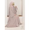 Abaya Dubaï strass Reem Vieux Rose