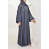 Abaya Dubaï kimono SALIMA Gris Bleuté