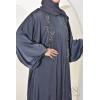 Abaya Dubaï kimono SALIMA Blue grey