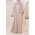 Ensemble Abaya Dubaï luxe SALIMA Latté