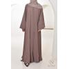 Abaya Dubaï évasée JUMEYRA Dark Nude