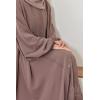 Abaya Dubaï évasée JUMEYRA Dark Nude