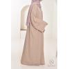 Abaya Dubaï kimono effet lin Fairouz Latté