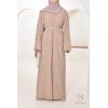 Abaya Dubaï kimono effet lin Fairouz Latté