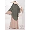 Long khimar 3 ruffles muslin