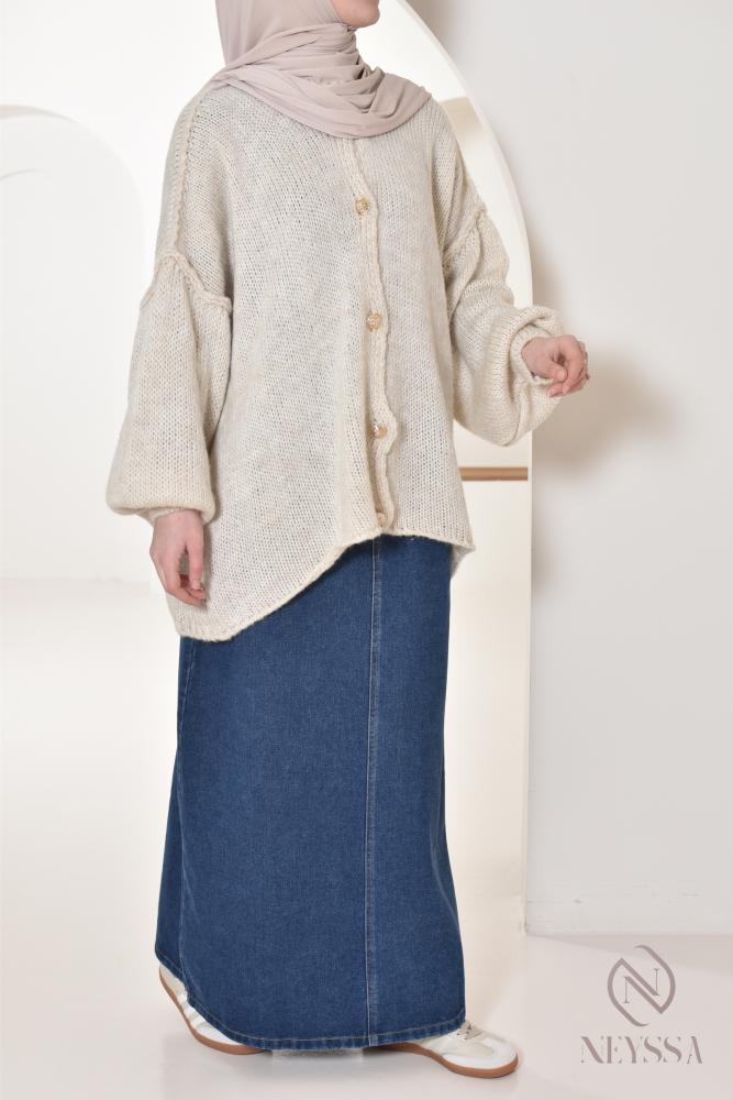 Sohel long skirt Jean brut