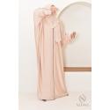 Dubai dress with integrated hijab LAYALI Beige