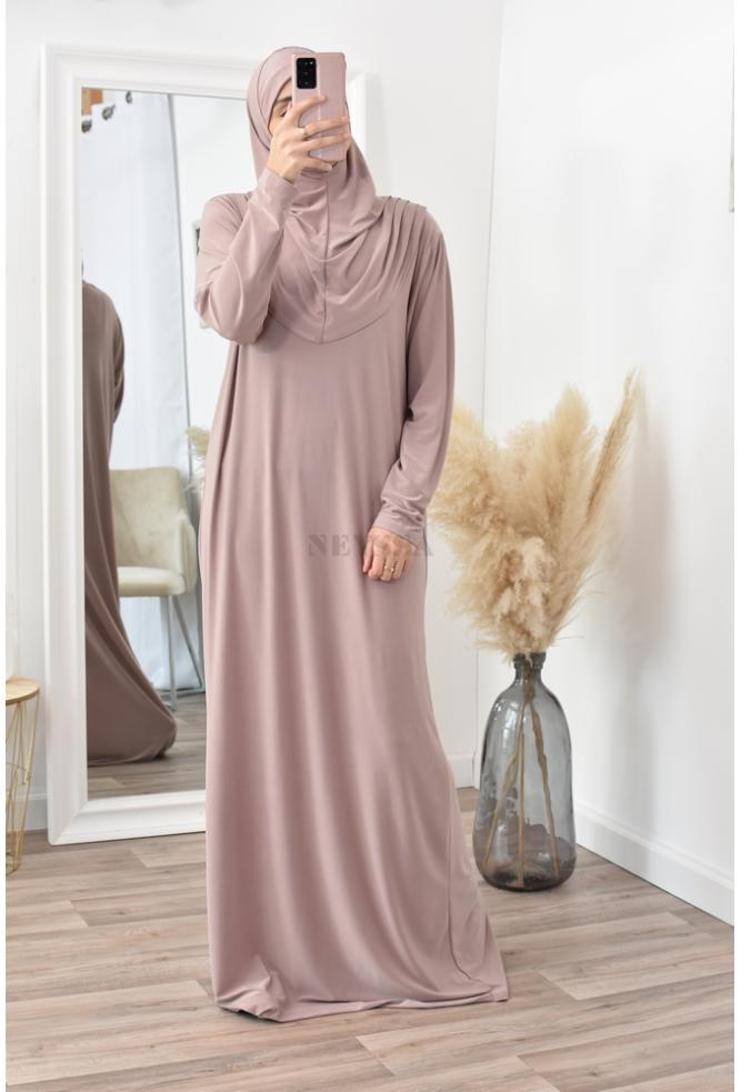 Robe de prière femme hijab intégré