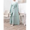 Long veiled woman outfit for Eid and wedding