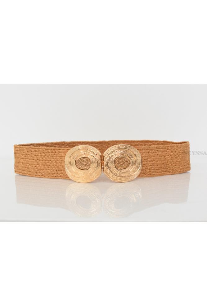 Perfect for the Muslim woman's summer outfits, the Elasticated raffia effect belt