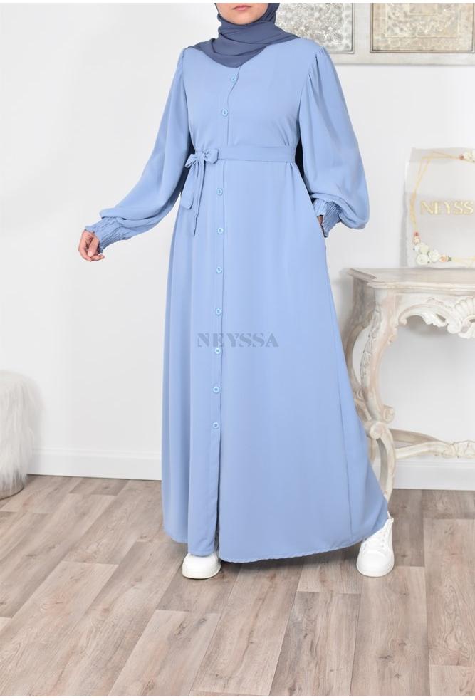 Robe chemise longue fluide femme musulmane